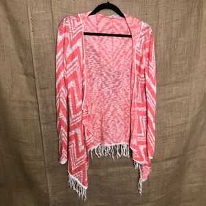 Maurices Chevron Cardigan L Hooded Sweater Cozy